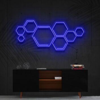 Honeycomb Neon Sign for Modern and Stylish Decor