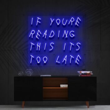 If You're Reading This It's Too Late Drake Neon Sign for Music Fans