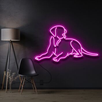 Labrador Retriever Neon Sign for Dog Lovers and Pet Spaces