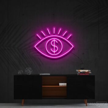 Dollar Sign Eye LED Neon Sign