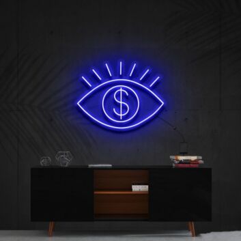 Dollar Sign Eye LED Neon Sign