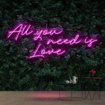 All You Need Is Love Neon Sign for Romantic and Loving Spaces