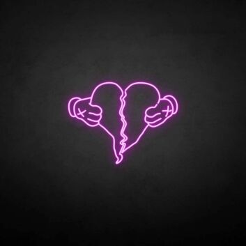Broken heart&#39; neon sign