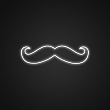 Mustache Neon Sign for Playful and Stylish Decor