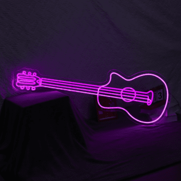 Acoustic Guitar LED Neon Sign