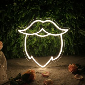 Beard Neon Sign for Stylish and Modern Spaces