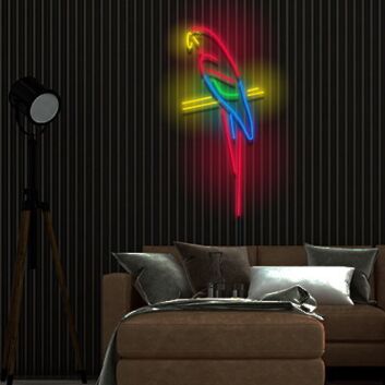 Parrot Neon Sign for Tropical and Fun Decor