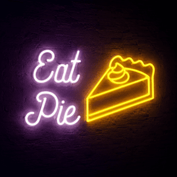 Eat Pie Neon Sign for Bakeries and Dining Areas