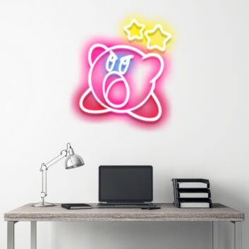 Kirby Sign Neon Sign for Video Game Fans
