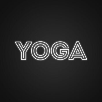 Retro Yoga Sign Neon Sign for Yoga Studios and Relaxing Spaces