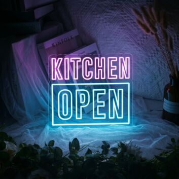 Kitchen Open Neon Sign for Restaurants and Home Kitchens
