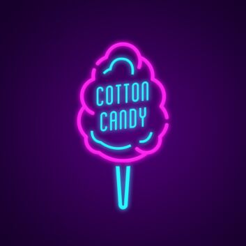 Cotton Candy Neon Sign for Sweet and Whimsical Decor