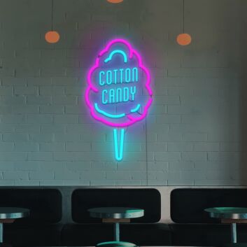 Cotton Candy Neon Sign for Sweet and Whimsical Decor