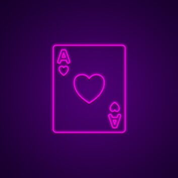 Ace Of Hearts Neon Sign for Romantic and Fun Decor