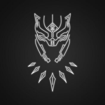 Black Panther Mask LED Neon Sign