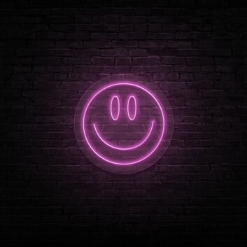 Smiley Neon Sign for Happy and Positive Spaces