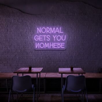 Normal Gets You Nowhere Neon Sign for Motivational and Bold Spaces