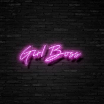 Girl Boss Neon Sign for Empowering and Inspirational Spaces