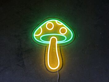Toadstool Mushroom Neon Sign for Whimsical and Nature-Inspired Decor