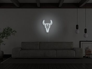 Bull Skull Neon Sign for Western and Rustic Decor
