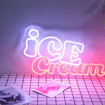 Ice Cream Neon Sign for Sweet and Fun Spaces