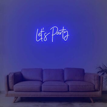 Let&#039;s Party Neon Sign for Celebratory and Fun Spaces