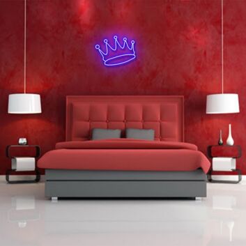 Crown Neon Sign for Regal and Elegant Decor