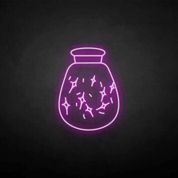 Wishing bottle neon sign