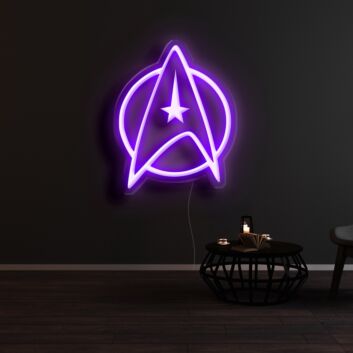 Star Trek Clip Art Starfleet Neon Sign for Sci-Fi Fans