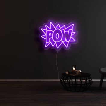 POW Neon Sign for Comic Book Fans