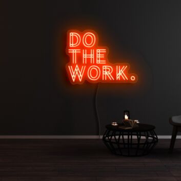 Do The Work Neon Sign for Motivational and Productive Spaces