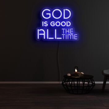God Is Good All The Time Neon Sign for Spiritual and Positive Spaces