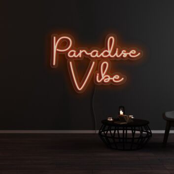 Paradise Vibe Neon Sign for Tropical and Relaxing Spaces
