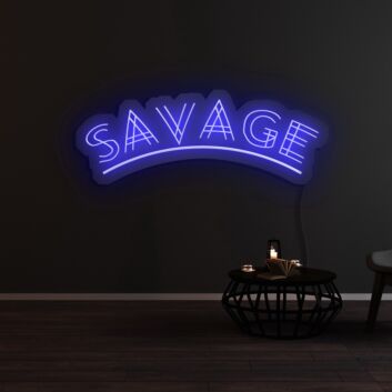 Savage Neon Sign for Bold and Playful Spaces
