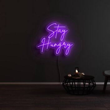 Stay Hungry Neon Sign for Motivational and Productive Spaces