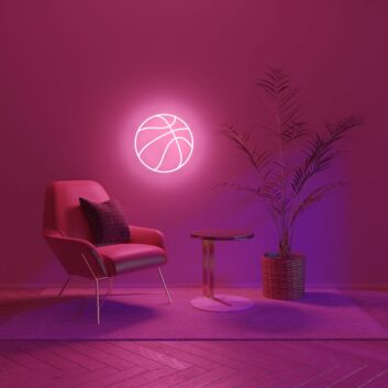 Basketball Neon Sign for Sports Lovers and Enthusiasts