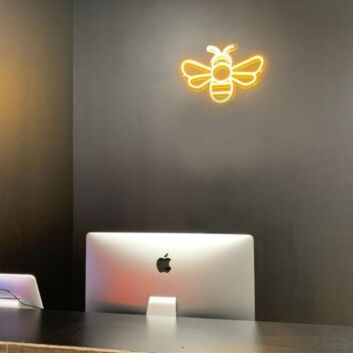 Bee Neon Sign for Nature and Whimsical Decor