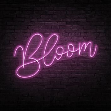 Bloom Neon Sign for Positive and Growth Spaces