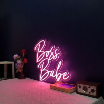 Boss Babe Neon Sign for Empowering and Inspirational Spaces