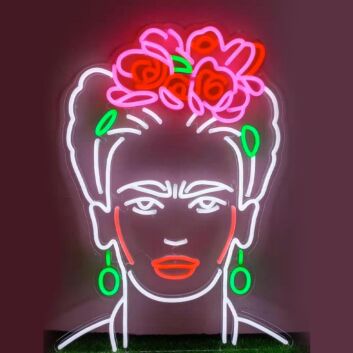 Frida Kahlo Neon Sign for Art Lovers and Bold Spaces
