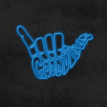 Good Vibes Shaka Hand LED Neon Sign