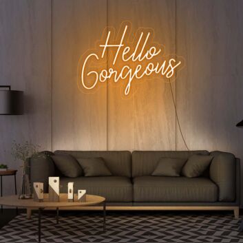 Hello Gorgeous V2 Neon Sign for Positive and Stylish Spaces