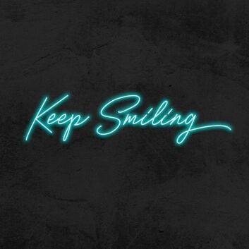 Keep Smiling Neon Sign for Positive and Happy Spaces