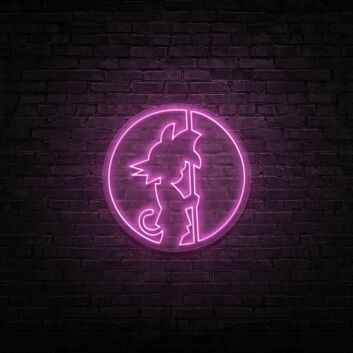 Kid Goku Neon Sign for Anime Lovers