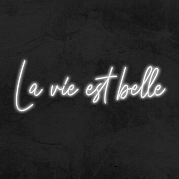 La Vie Est Belle V1 Neon Sign for Positive and Happy Spaces