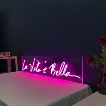 La Vita E Bella Italian Neon Sign for Elegant and Stylish Spaces