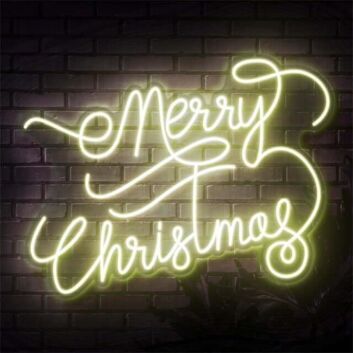 Merry Christmas V2 Neon Sign for Festive and Celebratory Spaces