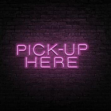 Pick up Here Neon Sign for Cafes and Restaurants