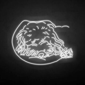 Teddy dog&#39; neon sign