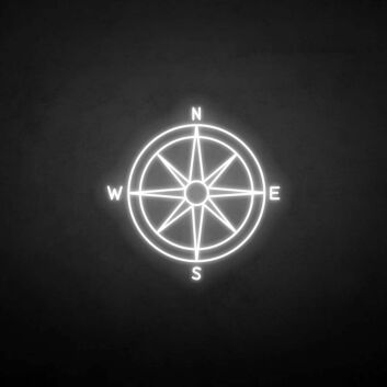 &#39;Compass&#39; neon sign